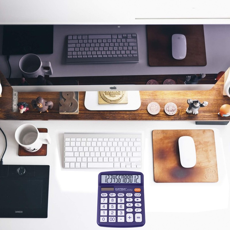 Desktop Calculator 12 Digit with Large LCD Display and Sensitive