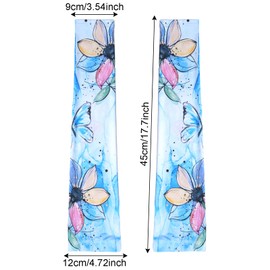 Rthjsfj Gardening Sleeves for Women Thorn Proof, Farm UV Sun Protection Arm Cooling Sleeves with Thumb Hole for Garden Outdoors (Blue)