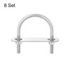 uxcell Round U-Bolts, 8 Sets 50mm(1.97") Inner Width 68mm Length