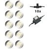 Luxform Lighting 10 Set Calypso Deck Light in Stainless Steel