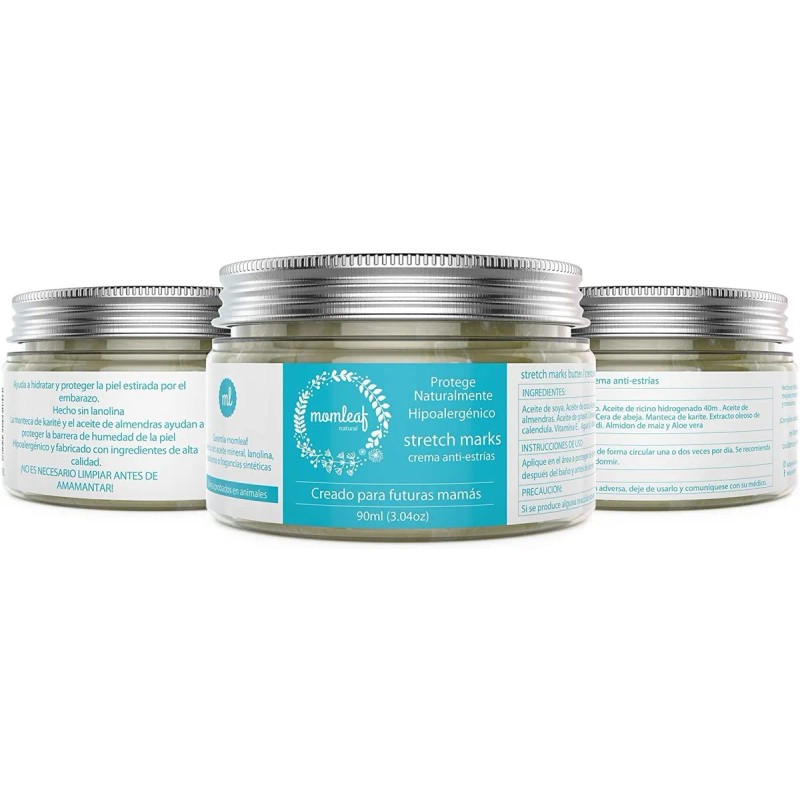 Crema Anti Estrias Natural Para Embarazo 90ml Cuidado Piel Neutra