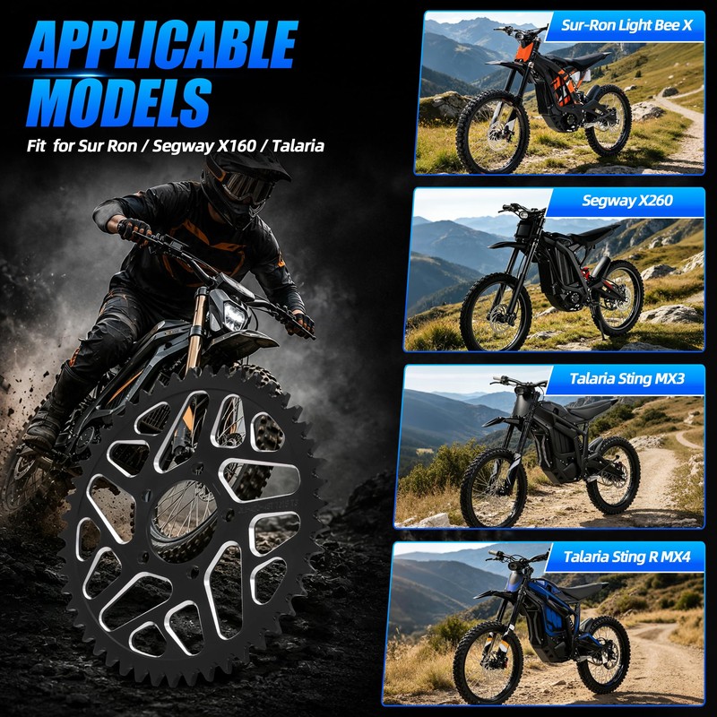 IUVWISN Dirt Bike Sprocket 48 Teeth Rear Chain Sprockets 420