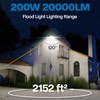 Leddictive 2 Pack LED Flood Lights Outdoor, 200W 20000LM Super