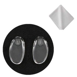BEHLINE Eyeglass Nose Pads Replacement for Frameless Glasses Eye Glasses and Eyewear Frames,Soft Silicone Plug in Eye Glasses Parts Push in Nose Piece,Clear Repair Kit