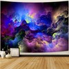 Simpkeely Colorful Clouds Tapestry, Blacklight Sky Universe Nature Abstract Surrealism