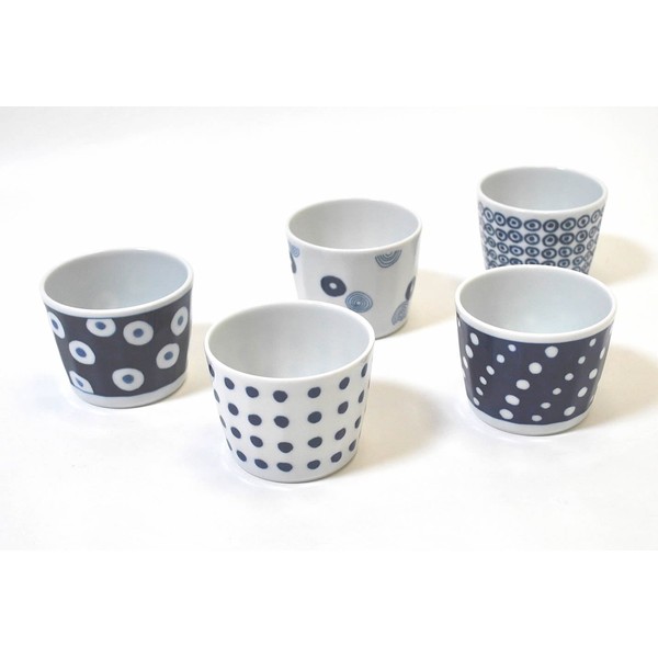 Indigo Japan Lightweight Cup Set of 5 Guests 13304 Saikai
