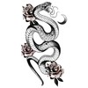 3 Sheets Snake Tattoos Snake Tattoos with Church Blossoms Butterflies