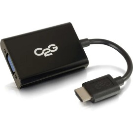 UD_C2G HDMI to VGA Adapter Converter Dongle with Stereo Audio M/F - Black