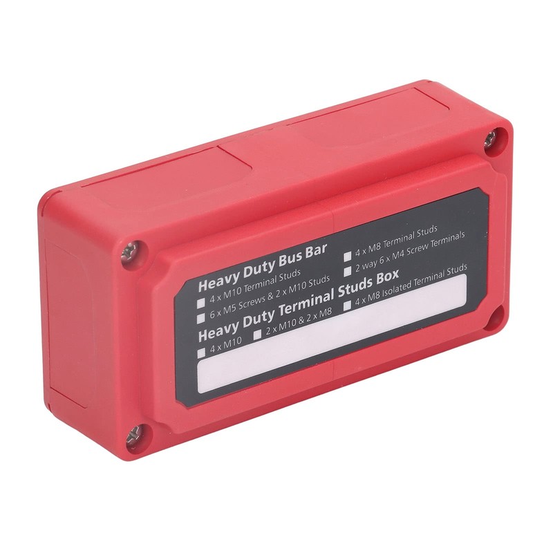 Power Distribution Block, M8 Screw Terminal Busbar, DC 48V 300A,