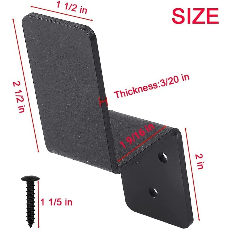 2x4 Door Barricade Brackets Heavy Duty Metal Drop Open Bar