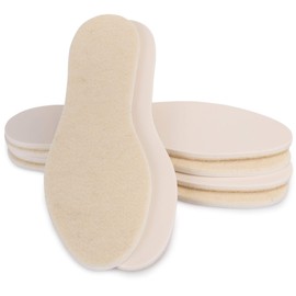 SULPO Insoles with Sheep's Wool & Latex Warm Insulating Winter Shoe Insoles Made of Wool - Thermal Shoe Insoles with Natural Sheep's Wool - Insoles for Winter Shoes / 3 Pairs - Beige - 46