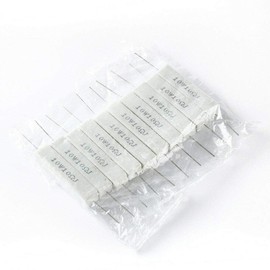 BE-TOOL Ceramic Resistors 10 Watt Horizontal 5 Ohm 10 Ohm 10 Ohm 100 Ohm 330 Ohm White Pack of 10