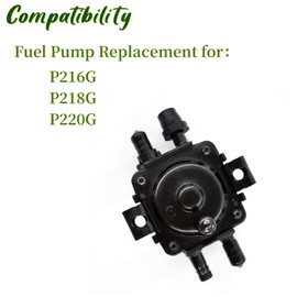 Timunr P216G P218G Fuel Pump Replacement for Onan P220 P220G P224G B43 B43E B43G B48 Mower