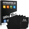 50 Sheets Black Craft Card 300 g/m² - Premium Paper