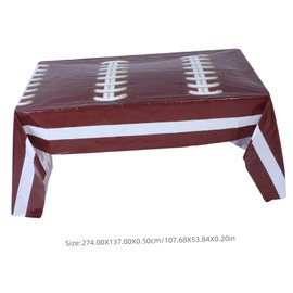 Mipcase Football Rugby Table Cover Disposable Tablecloth for Game Day Birthday Parties and Sports Themed Celebrations Versatile Party Supplies for Indoor and Outdoor Use
