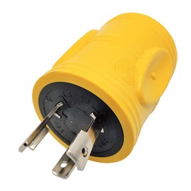Parkworld 691777 AC Adapter L5-20P to TT-30R, 3-Prong 20 AMP Generator Locking L5-20 Male Plug to RV TT-30 Female Receptacle (Yellow)