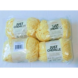 JF-Premier JUST Chenille Yarn Baby Soft Yarn for Crochet Knit (Lemon) 4 - Skeins