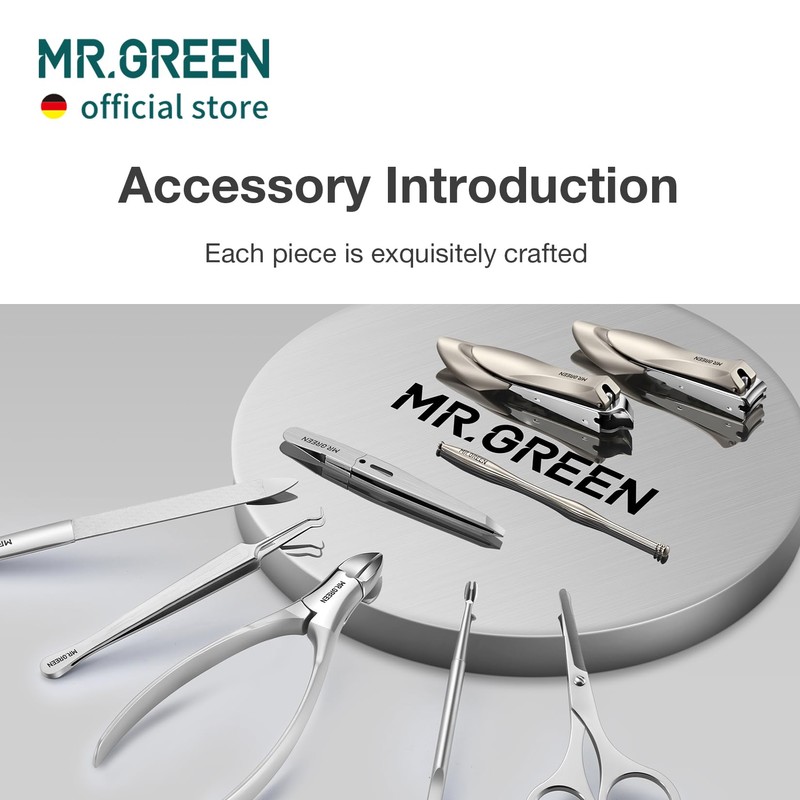 MR.GREEN Innate Luxury Manicure Set Surgical Grade Scissors Stainless nail