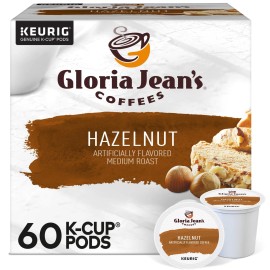 Gloria Jean's Medium Roast Hazelnut Keurig K-Cup Coffee Pods, 60ct - BB 5/26