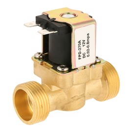 Cunyuer DC 12V 3/4 Inch Normally Closed Brass Electric Solenoid Valve, Water Shut off Valve, 0.02mpa~0.8mpa for Water Control