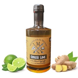 M&S™ GINGER LIME Cocktail Syrup Drink Mixer | Handcrafted from Fresh Ginger and Cane Sugar | Makes 25 Cocktails | 375ml (12.7oz) | Premium Beverage Concentrates for Cocktails, Mocktails, Soda