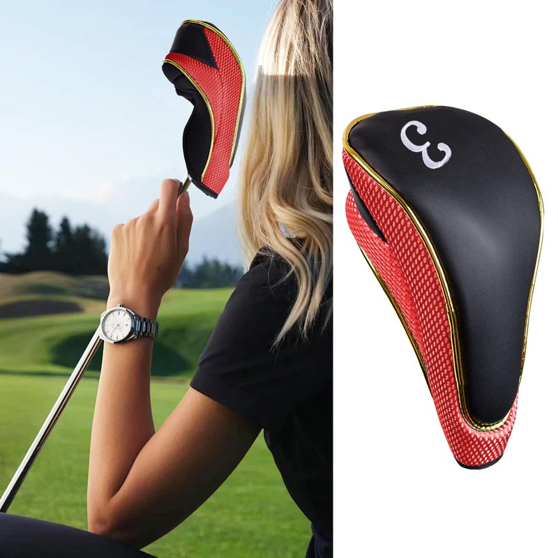 Andux 4Pcs/Set Gold Golf 460cc Driver Fairway Wood Club Head