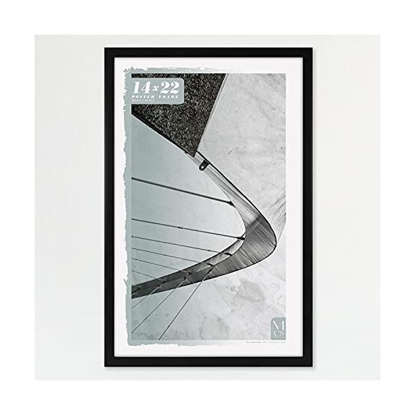 MCS Gallery Foundation Poster Frame, Black , 14 x 22