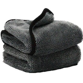 Kingsheep 2Pack Car Drying Towel,Twisted Loop Drying Towel for Cars 650GSM Superior Absorbency,Car Care Microfiber Cleaning Washing Cloth,Rapid Drying, Large Lint-Free (Gray, 20"x24")