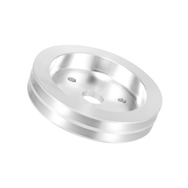 Motoforti Vehicle Crankshaft Pulley Short Water Pump Double Groove Crank Pulley for Chevy SBC 350 Engine Long-Lasting