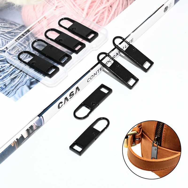 8 PCS Zipper Handle Mend Fixer Tab Metal Zipper Pull