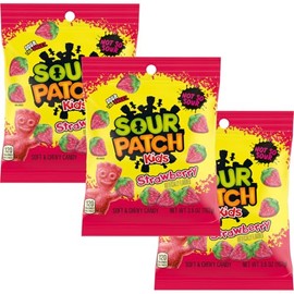 Sour Kids Strawberry, 3.6 Ounce Bags (Pack of 3)