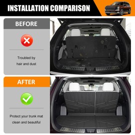 Cargo Mat Compatible with 2026 Hyundai Palisade Cargo Liner Trunk Liner Seatback Protector for Hyundai Palisade Accessories(26 Palisade)