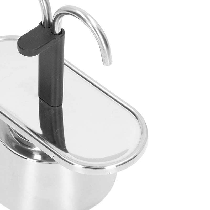 Moka Pot 100ml Dual Pipe Stainless Steel Durable Food Grade