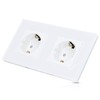 Navaris Glass Earthed Plug Socket Simple - with Installation Materials