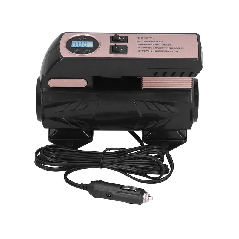 Portable Auto Air Pump Compressor Tire Inflating Tool with 3