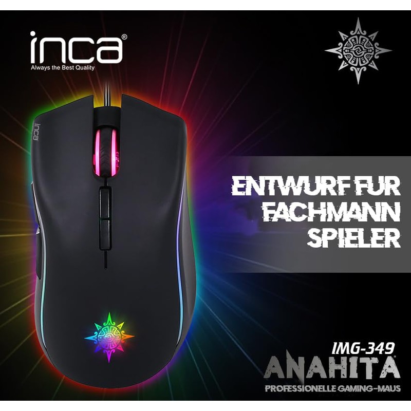 Inca Img-349 Anahita Gaming Mouse Negro