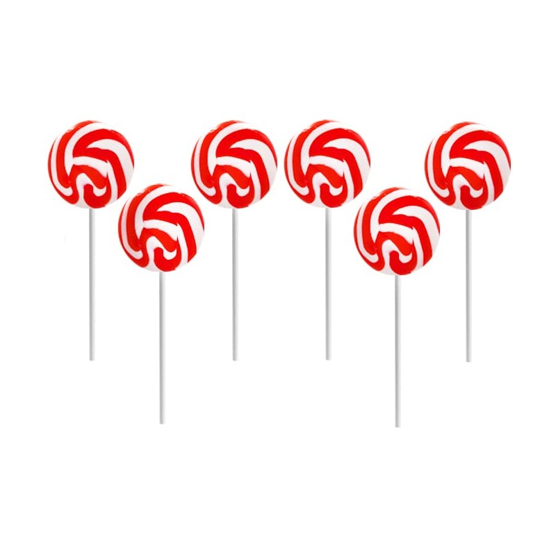 Swirls Lollipop Candy, Mixed Fruit Flavor, Individually Wrapped (Red Swirl,