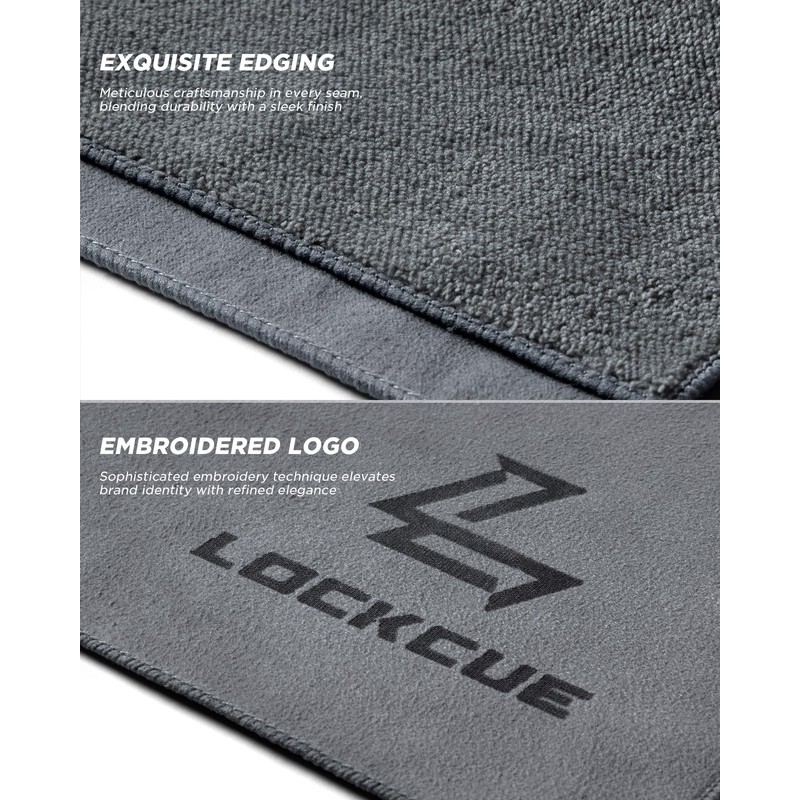 LOCKCUE Microfibre Towel 12"x12" Charcoal Grey