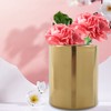 Gold Flower Vase Pen Holder Desktop Storage Container for House