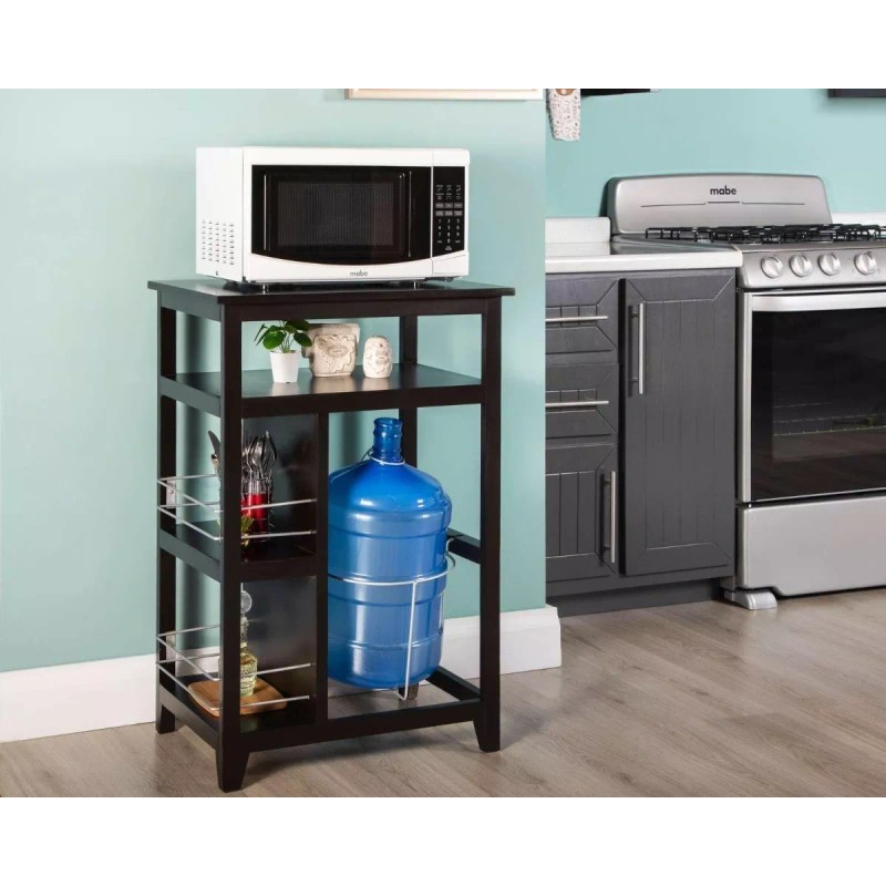 Tubogar Portagarrafón De Agua Mesa Multiusos Compartimentos Iza Café