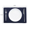 Encasa Ribbed Table Placemats (Set of 6) - Solid Navy