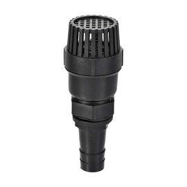 uxcell Foot Valve, G1 Thread 22.8mm Barb Filter Strainer Check Valve for Home Garden Water Well Pump Pool, PVC, Black