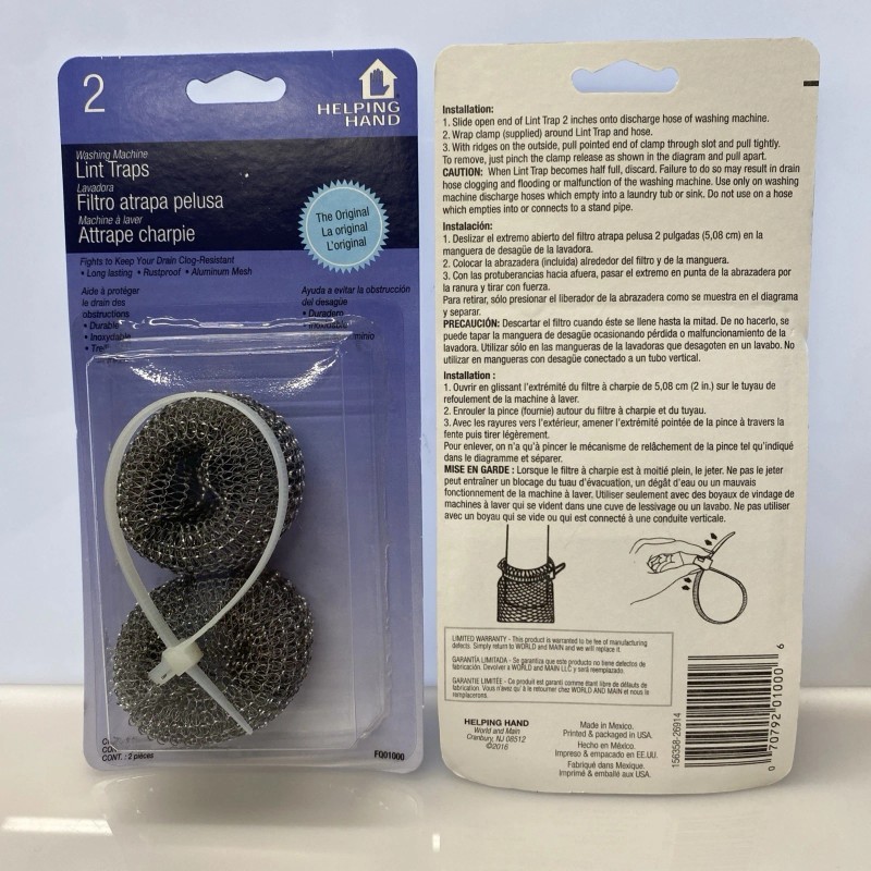 Helping Hand - Washing Machine Lint Traps - 2 Pack