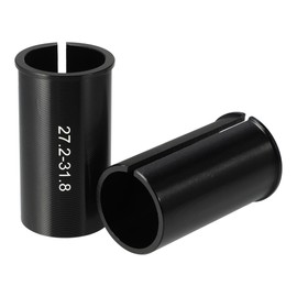 X AUTOHAUX 2 Pcs 27.2mm to 31.8mm Bicycle Bike Seat Post Tube Adapter Seatpost Reducing Sleeve Adapter Aluminium Alloy Black