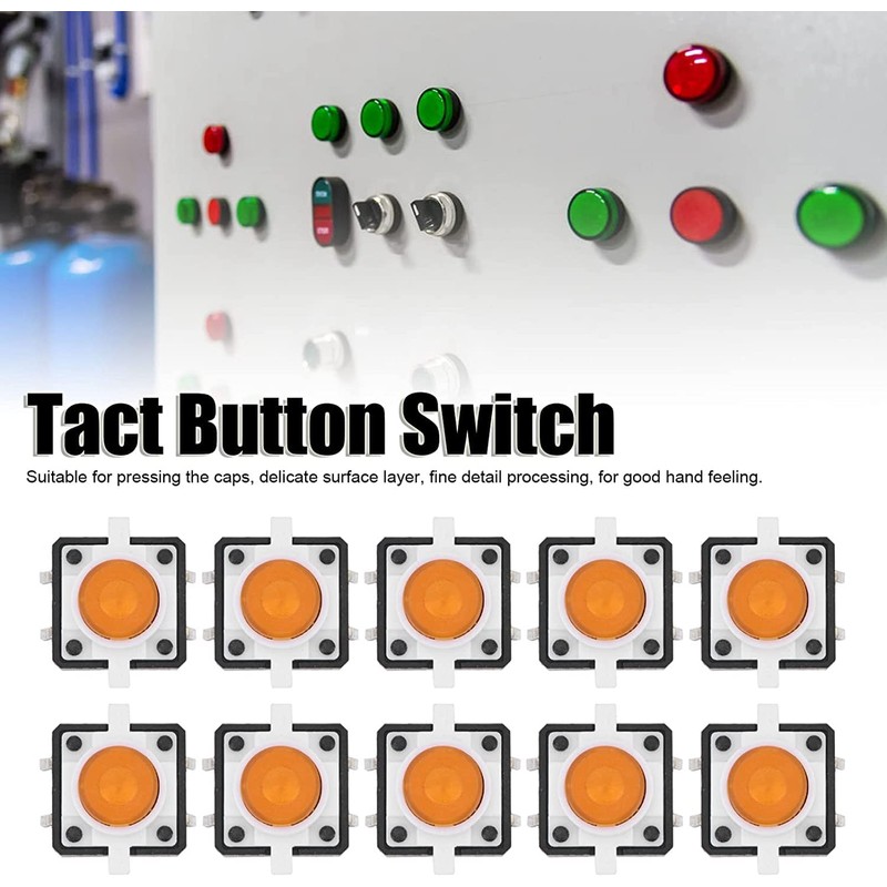 HUAZIZ LED Push Button Switch 12 mm x 12 mm
