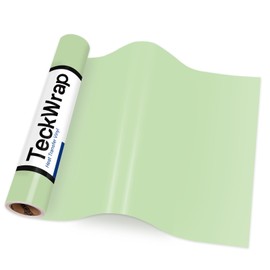 TECKWRAP Mint Green Heat Transfer Vinyl 12'' x16ft HTV Vinyl Roll Iron on Vinyl for T-Shirts, Clothes, Hats, Bags and Other Textiles