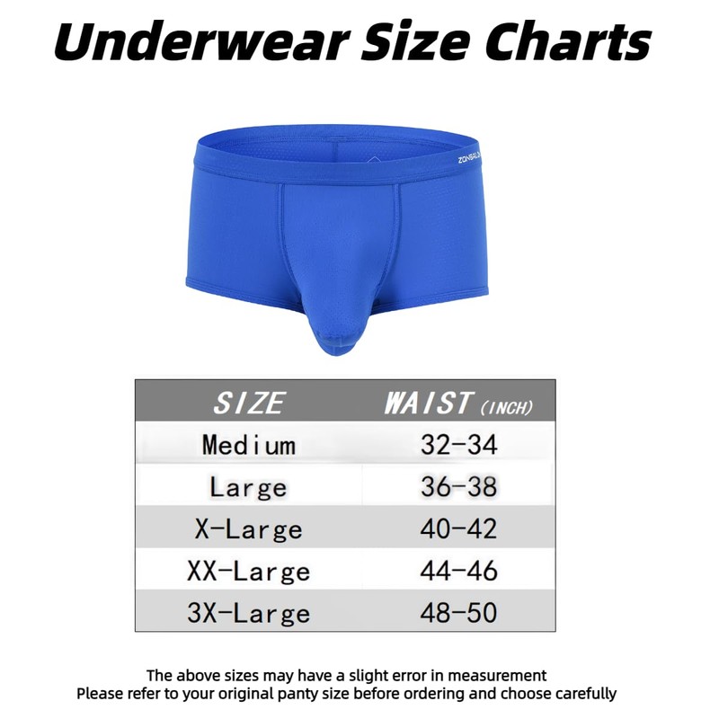 ZAIGGUT - Calzoncillos tipo calzones de malla para hombre, 1*Azul,
