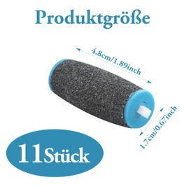 Pack of 11 Callus Remover Replacement Rollers, Extra Coarse Replacement Rollers, Replacement Rollers, for Removing Hard Skin, Pedicure Foot Care Set