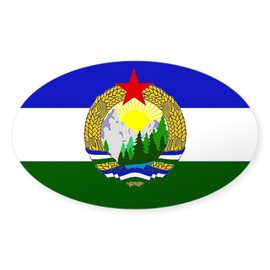CafePress Flag of Socialist Cascadia Sticker Oval Car Bumper Sticker
