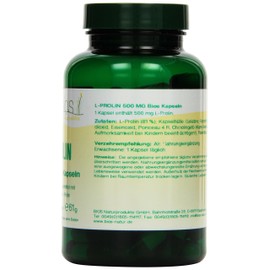 Organic L-Prolin 500 mg, 100 Capsules, 1 Pack (1 x 61 g)